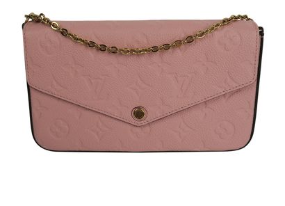 Pochette Felicie, &pound;895, Handbags, Pink, Leather, Front view